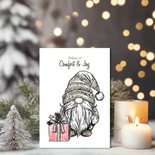 Weihnachtsgrüße des Trostes und der Freude — Gnome Karte