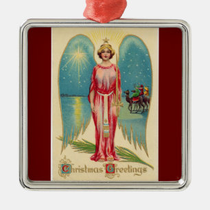 Weihnachtsgrüße Engel Schmuck Ornament Aus Metall