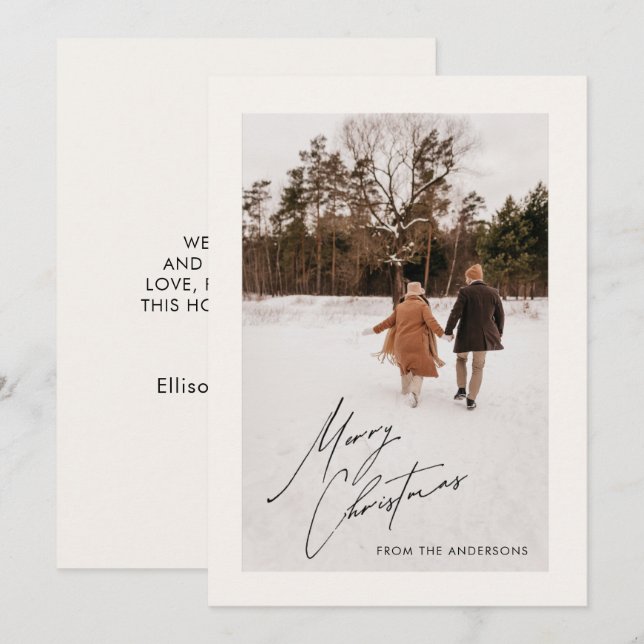 Weihnachtsgrüße Familienkarte Einladung (Vorne/Hinten)