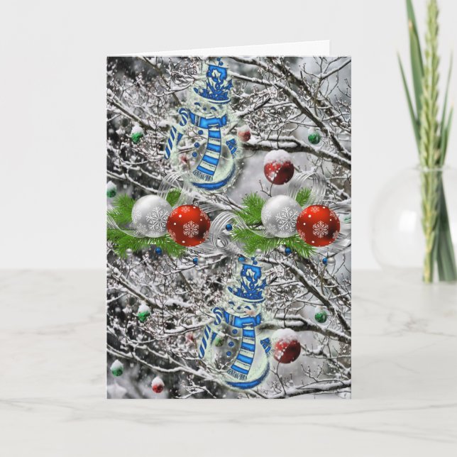 Weihnachtsgrüße Feiertagskarte (Vorderseite)
