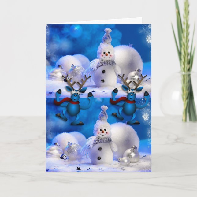 Weihnachtsgrüße Feiertagskarte (Vorderseite)