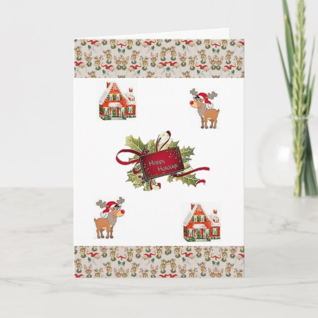Weihnachtsgrüße Feiertagskarte (Vorderseite)