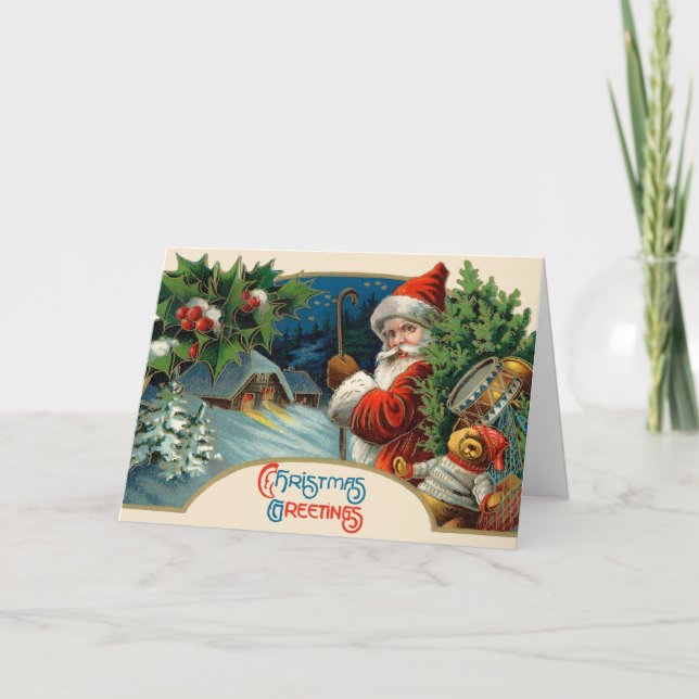 Weihnachtsgrüße Feiertagskarte (Vorderseite)