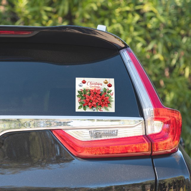 Weihnachtsgrüße, Festlich, Aufkleber (Auto Seite)