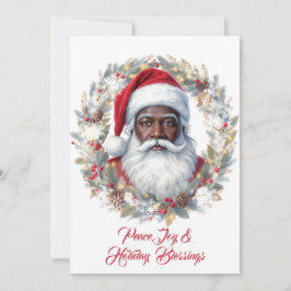 Weihnachtsgrüße Flat Card mit Santa Feiertagskarte