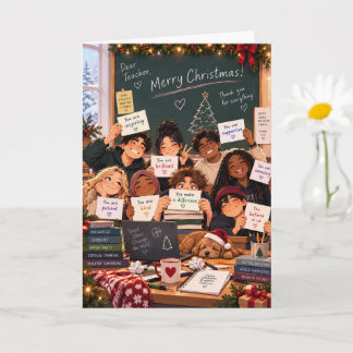 Weihnachtsgrüße für den Lehrer, Frohe Weihnachten Karte
