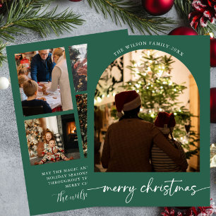 Weihnachtsgrüße für die Familie auf einer Karte