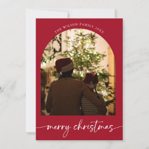 Weihnachtsgrüße für die Familie auf einer Karte