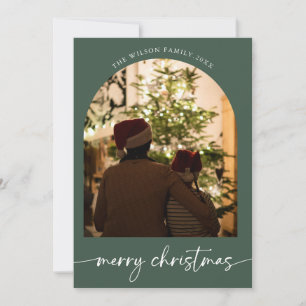 Weihnachtsgrüße für die Familie auf einer Karte
