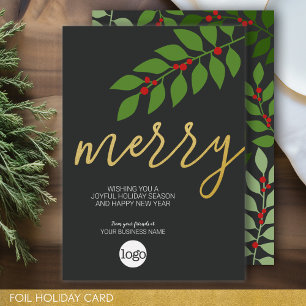 Weihnachtsgrüße für Geschäftsleute - Kohle Merry G Folien Feiertagskarte