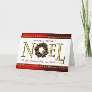 Weihnachtsgrüße für Schwester und Schwager Feiertagskarte