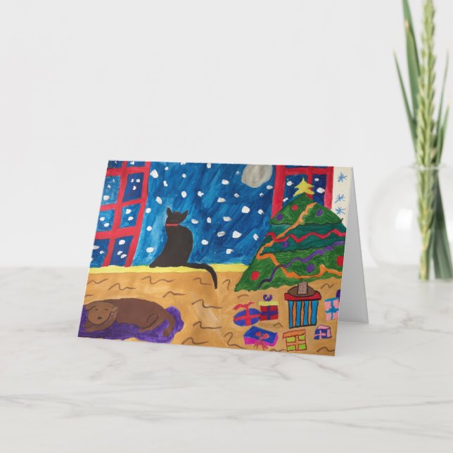 Weihnachtsgrüße gewartet feiertagskarte (Vorderseite)