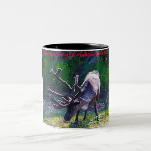 Weihnachtsgrüße Grandpa Hunter Gatherer Zweifarbige Tasse