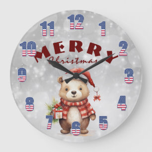 Weihnachtsgrüße Große Wanduhr