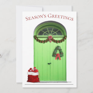 Weihnachtsgrüße Grüne Tür Vorlage