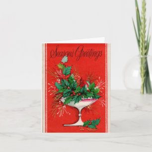 Weihnachtsgrüße im Vintage-Stil Karte