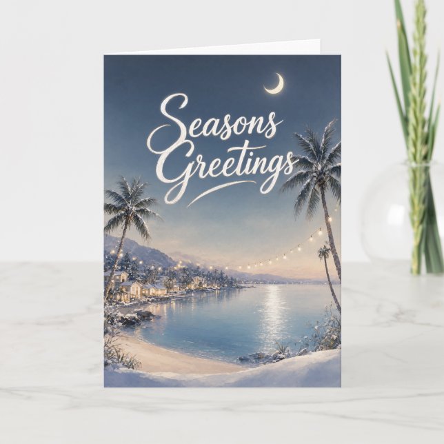 Weihnachtsgrüße Insel Weihnachtskarten Karte (Vorderseite)