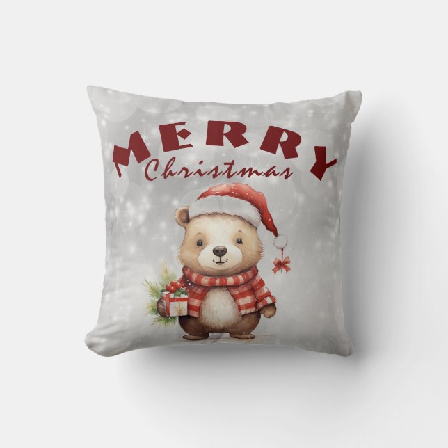 Weihnachtsgrüße Kissen (Vorderseite)