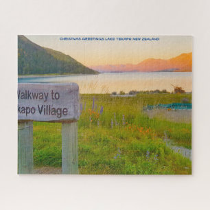 Weihnachtsgrüße Lake Tekapo Neuseeland Puzzle
