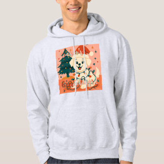 Weihnachtsgrüße! Lustiger Weihnachtsmann-Hund Hoodie