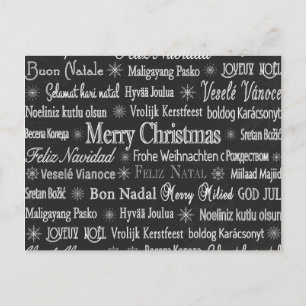 Weihnachtsgrüße Mehrsprachige Tafel Postkarte