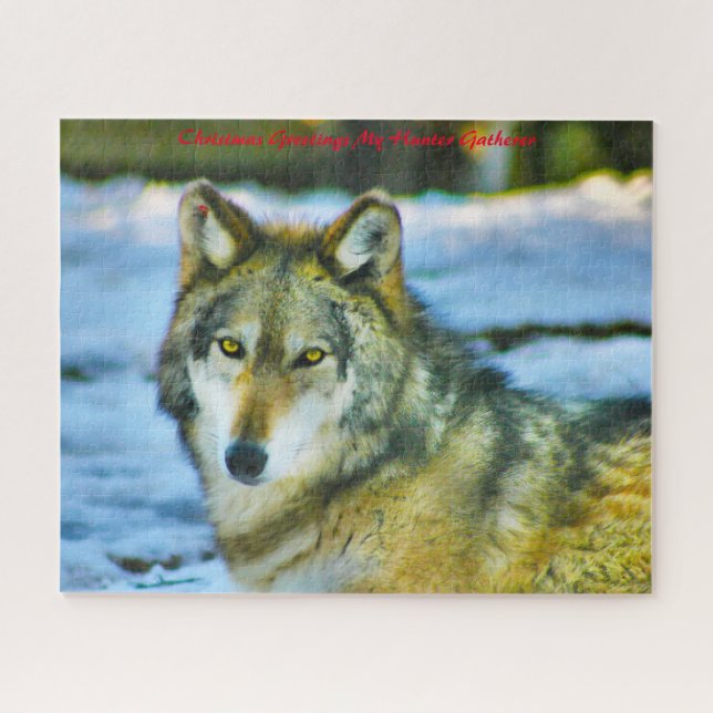 Weihnachtsgrüße Mein Jäger Gatherer Puzzle (Horizontal)