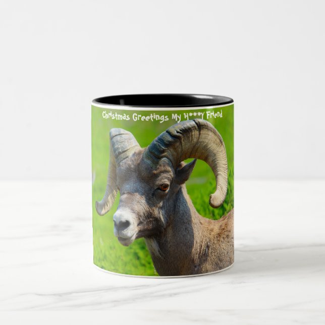 Weihnachtsgrüße Mein Liebling Zweifarbige Tasse (Mittel)