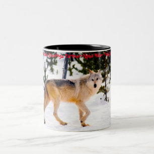 Weihnachtsgrüße 'Mein Partner', 'Alphamännchen', Zweifarbige Tasse