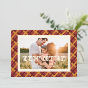 Weihnachtsgrüße Mid-Century-Foto Feiertagskarte