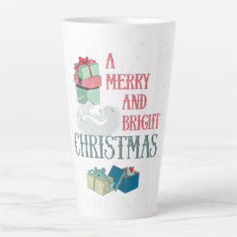 Weihnachtsgrüße mit einem Polar-Bär Milchtasse