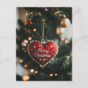 Weihnachtsgrüße mit Herz Postkarte