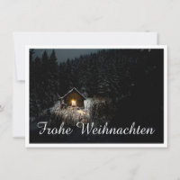 Weihnachtsgrüße mit Hexenhaus