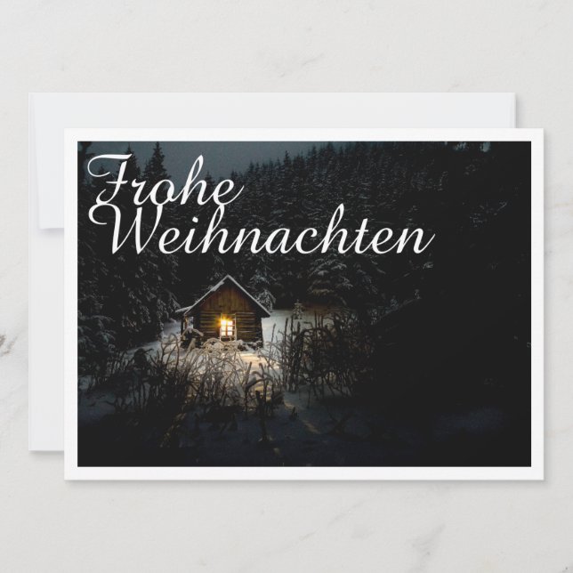 Weihnachtsgrüße mit Hexenhaus (Vorderseite)