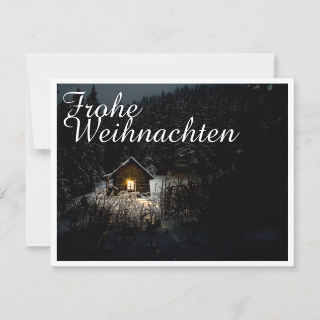 Weihnachtsgrüße mit Hexenhaus (Vorderseite)