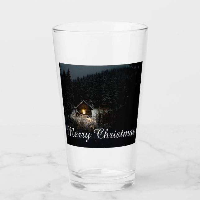 Weihnachtsgrüße mit Hexenhaus Glas (Vorderseite)