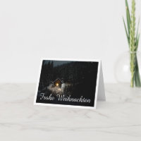 Weihnachtsgrüße mit Hexenhaus