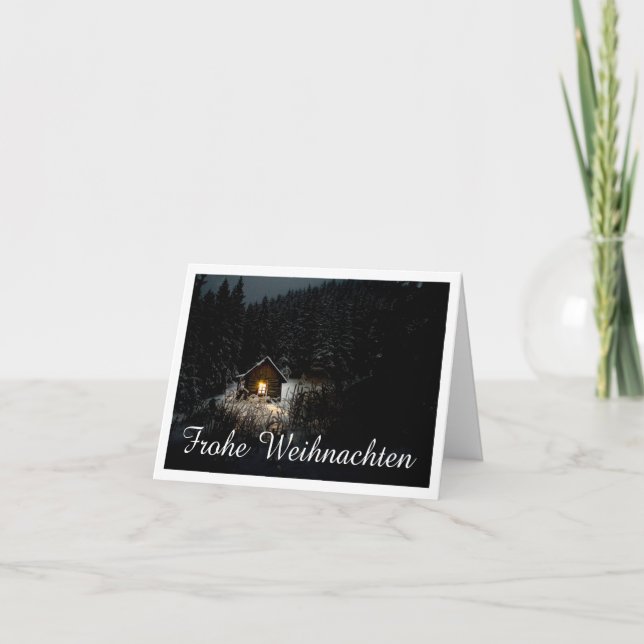 Weihnachtsgrüße mit Hexenhaus Karte (Vorderseite)