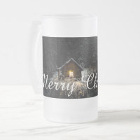 Weihnachtsgrüße mit Hexenhaus