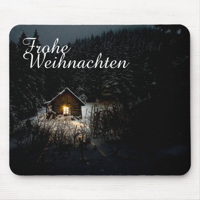 Weihnachtsgrüße mit Hexenhaus Mousepad (Vorne)