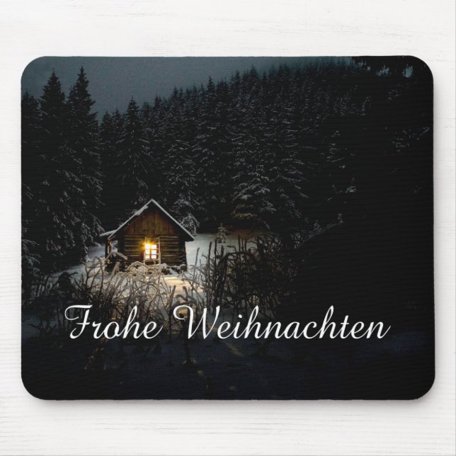 Weihnachtsgrüße mit Hexenhaus Mousepad (Vorne)
