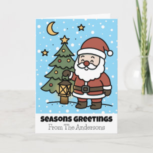 Weihnachtsgrüße mit Santa Feiertagskarte