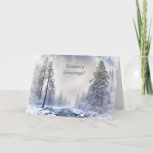 Weihnachtsgrüße mit Winterlandschaft Karte