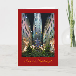 Weihnachtsgrüße: NYC Rockefeller Center Baum A1 Feiertagskarte