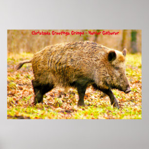 Weihnachtsgrüße Opa Hunter Gatherer Poster