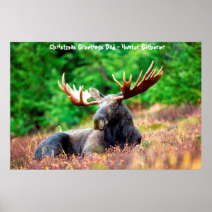 Weihnachtsgrüße Papa Jäger und Sammler Poster