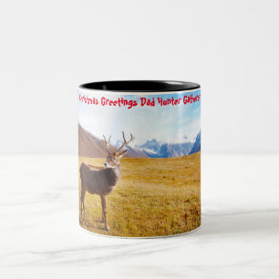 Weihnachtsgrüße Papa Jäger und Sammler Zweifarbige Tasse