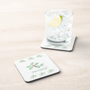 Weihnachtsgrüße Papierplatte Getränkeuntersetzer