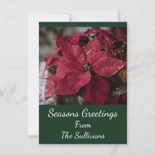 Weihnachtsgrüße Poinsettia Karte