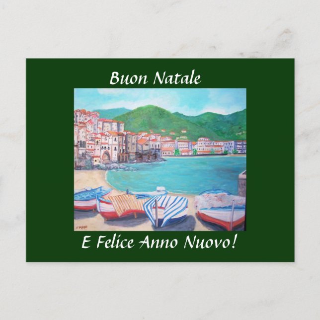 Weihnachtsgrüße Postkarte (Vorderseite)