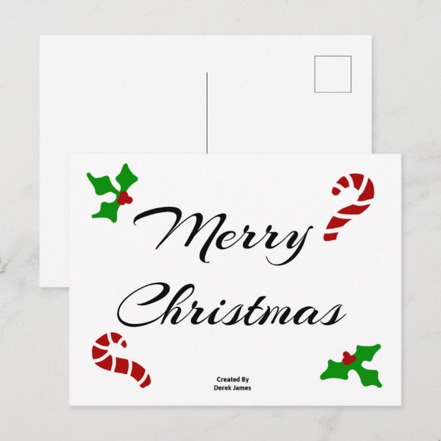 Weihnachtsgrüße Postkarte (Vorne/Hinten)